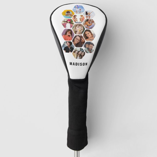 Multi-Fotomaterial Einfach Personalisiert Golf Headcover (Vorderseite)
