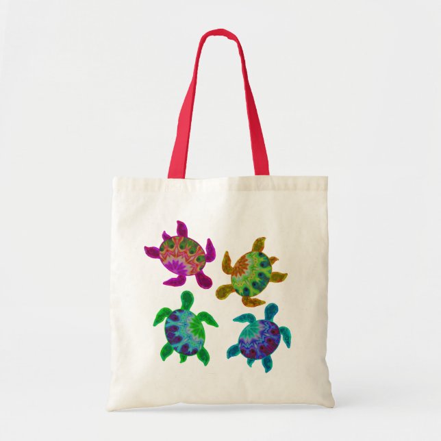 Multi gemalte Schildkröte-Taschen Tragetasche (Vorne)