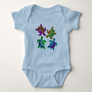 Multi gemalte Schildkröten Baby Strampler