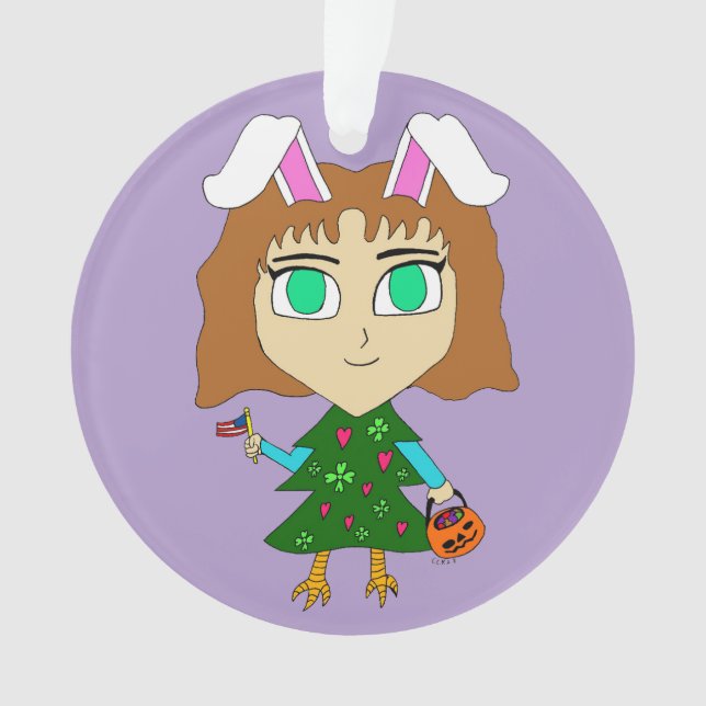 Multi Holiday Chibi Ornament (Vorderseite)