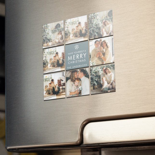 Multi-Holiday-Fotos | Frohe Weihnachten | Geschenk Magnet (Von Creator hochgeladen)