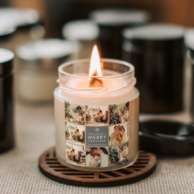 Multi-Holiday-Fotos | Frohe Weihnachten | Geschenk Quadratischer Aufkleber (Von Creator hochgeladen)