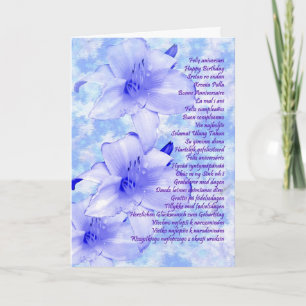 Multi-Language BIrthday Card Karte