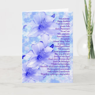 Multi-Language BIrthday Card Karte