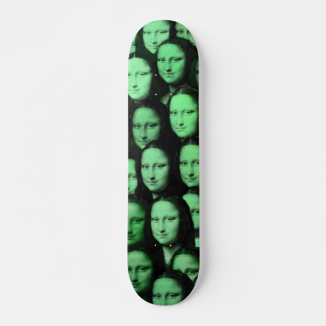 Multi-Mona im Grünen - 70er-Stil Skateboard (Vorne)