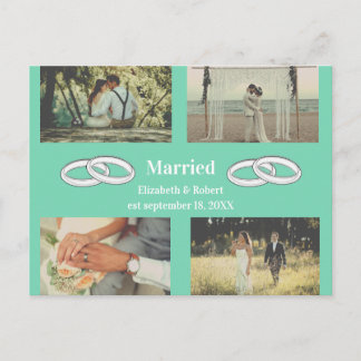 Multi Photo wedding family gift  Einladungspostkarte