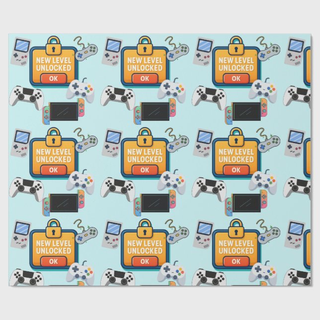 Multi-Plattform-Videospiel Geschenkpapier (Flach)