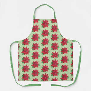 Multi-Poinsettia - Feierliche Schürze - Minze