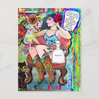 MULTI-PURPOSE-KARTE NACH SCHLECHTER MÄDCHENKUNST POSTKARTE