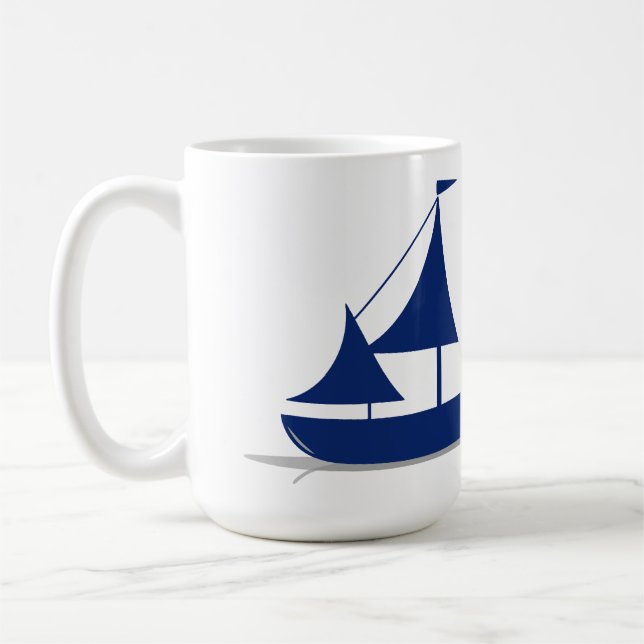 Multi-Sail Sailboat Marine Nautical Kaffeetasse (Links)