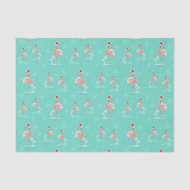 Multi Seidenpapier des Weihnachtsflamingos (Vorderseite)