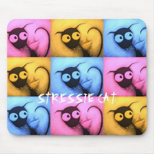 Multi Stressie Katze Mousepad (Vorne)