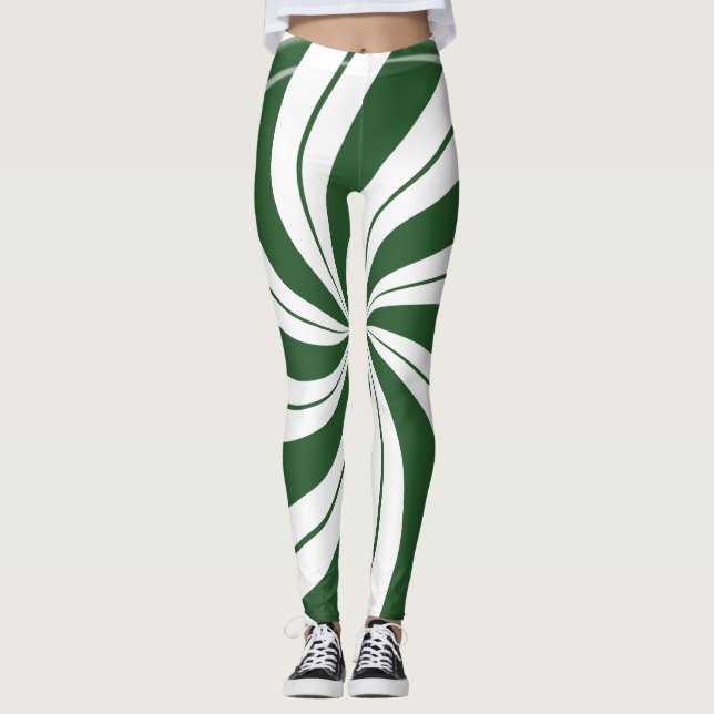 Multi Swirl Spearmint Leggings (Vorderseite)