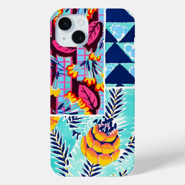 Multi-Vintag-florales Design Phone Case (Rückseite)