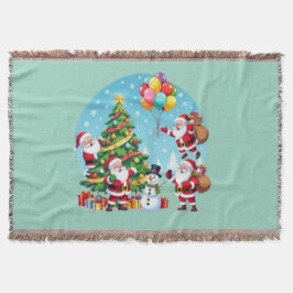 **„Multi-Weihnachtsmann-Weihnachtsspaß – 3D-Cartoo Decke