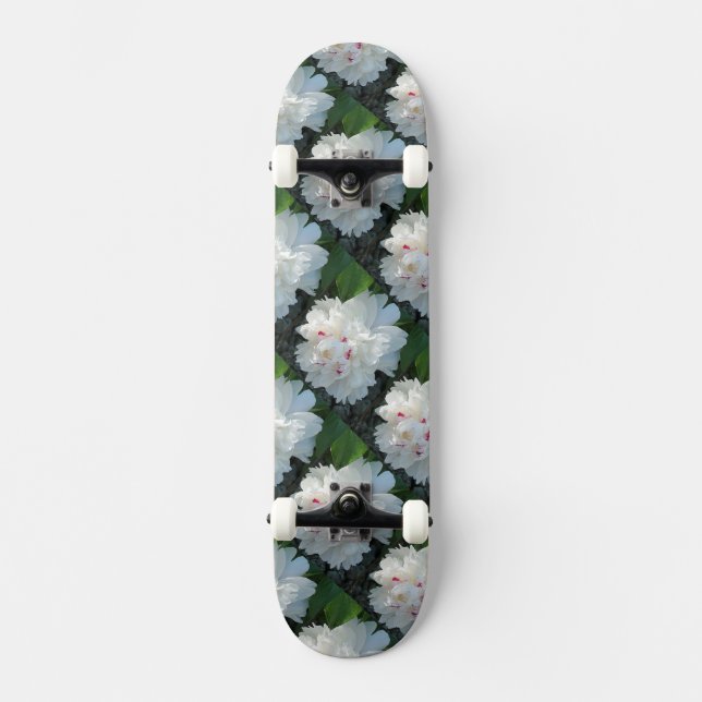 Multi-Wertvoll-Peony-Skateboard Skateboard (Vorderseite)