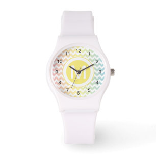 Multi Zickzack Pastellmuster Armbanduhr