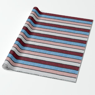 Multicfarbene Stripwolle: Stoffgewebe. Geschenkpapier