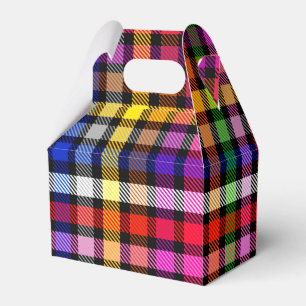 Multicfarbener Flannel Twill Kariert Tartan auf sc Geschenkschachtel