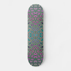 Multicfarbenes Hologramm Butterfly-Fraktal Abstrak Skateboard