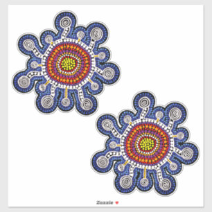 Multicologe australische Kunstdekor Aufkleber