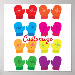 Multicologe Knitter Mitten Thunder_Cove Poster