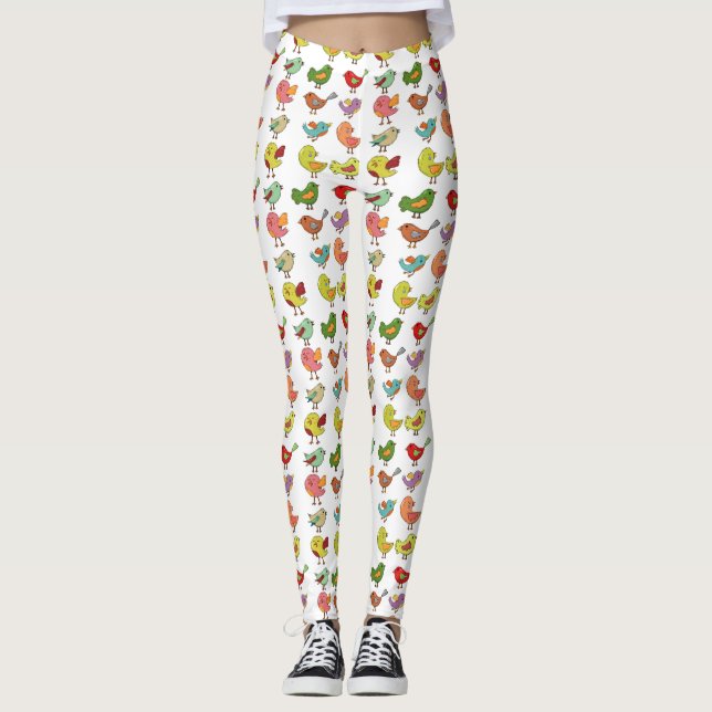 Multicologe Süßvögel Thunder_Cove Leggings (Vorderseite)