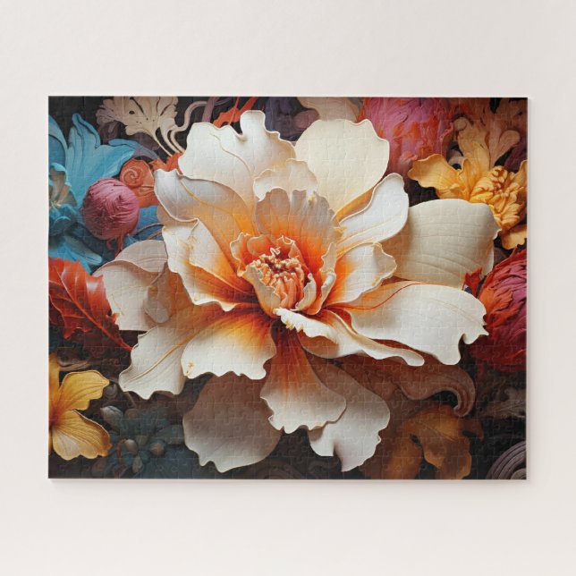 Multicolor 3D-Blume Puzzle (Horizontal)