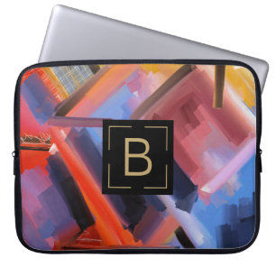 Multicolor Abstrakt Art Zeitgenössische Formen Laptopschutzhülle