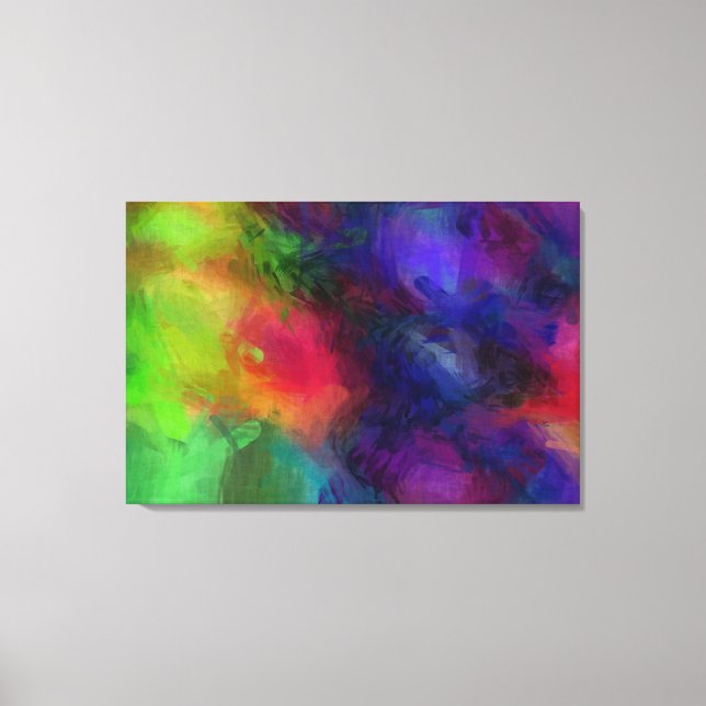 Multicolor Abstrakt Artwork Leinwanddruck (Vorderseite)