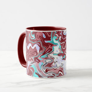 Multicolor-Abstrakt-Fluid-Marmordesign Tasse