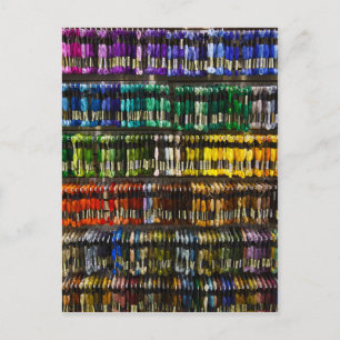 Multicolor Abstrakt Weave Postkarte