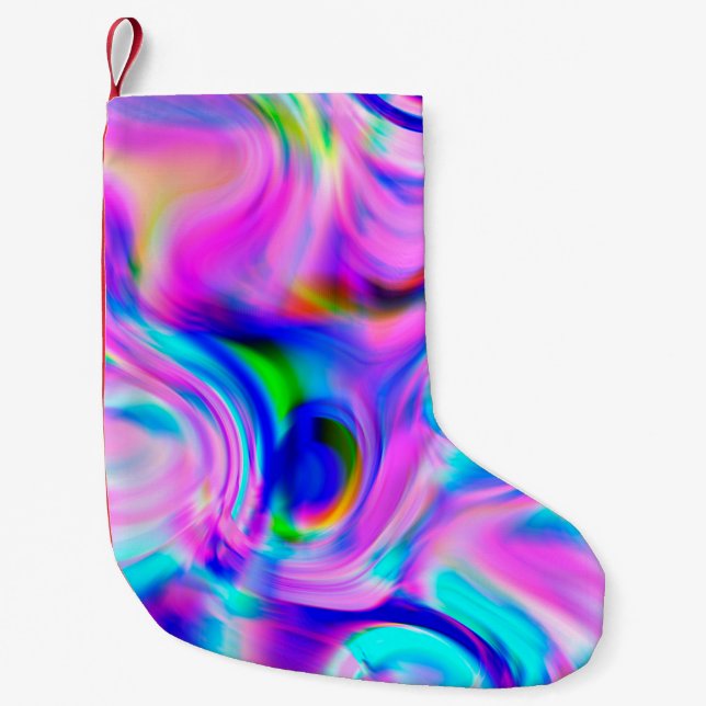 Multicolor abstrakter Hintergrund. Farbiges Muster Kleiner Weihnachtsstrumpf (Vorderseite)