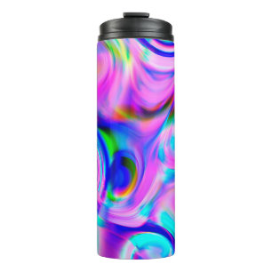 Multicolor abstrakter Hintergrund. Farbiges Muster Thermosbecher