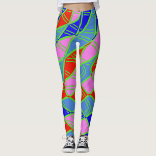 Multicolor-abstraktes Muster "Ratti_Creative_Arts" Leggings