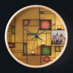 Multicolor Art Deco Design Ein Foto Uhr<br><div class="desc">Multicolor Art Deco Design One - Foto Family Keepake</div>