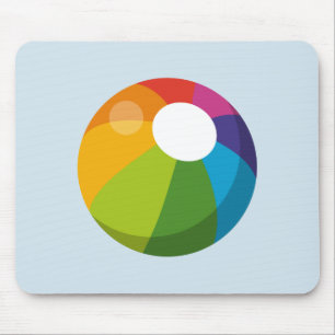 Multicolor Beach Ball Mousepad