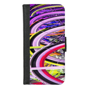 Multicolor Bicyles - Fall für Kunst und Spaß iPhone 8/7 Geldbeutel-Hülle