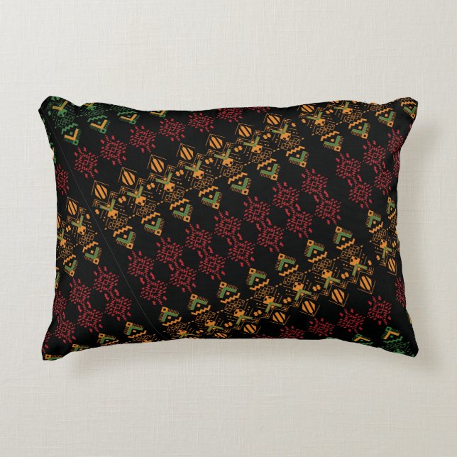 Multicolor Black History Month Geografie Dekokissen (Vorderseite)