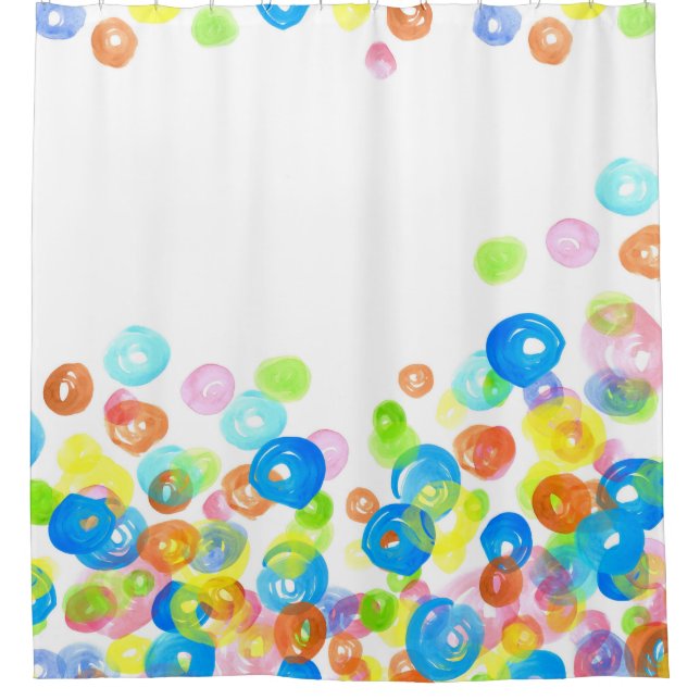 Multicolor-Blasen-Design 21 Duschvorhang (Vorderseite)