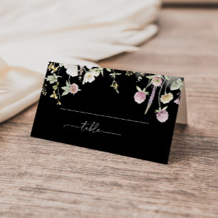 Multicolor Boho Fall Floral Wedding Platzkarte