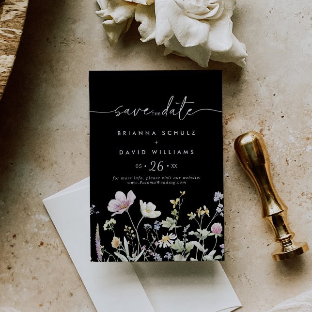 Multicolor Boho Fall Floral Wedding Save The Date (Von Creator hochgeladen)
