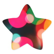 Multicolor Bokeh Party Sticker