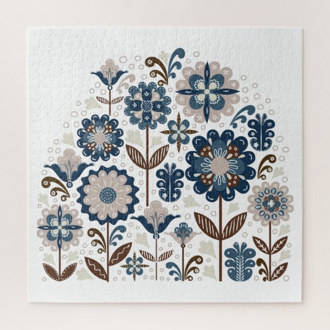 Multicolor Bouquets: Handgezeichnet Puzzle (Vertikal)