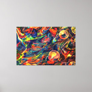 Multicolor Bubble Abstrakte Wandkunst Leinwand