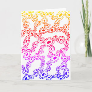 Multicolor-Bunte-Zufällige-Abstrakte-Kreis-Blob-Fo Karte