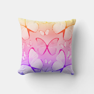 Multicolor Butterfly Druckkopf Kissen