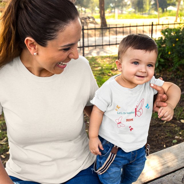 Multicolor Butterfly-T - Shirt (play with kids. It's the weekend. mom, let's have a real fashion show for my dolls.)