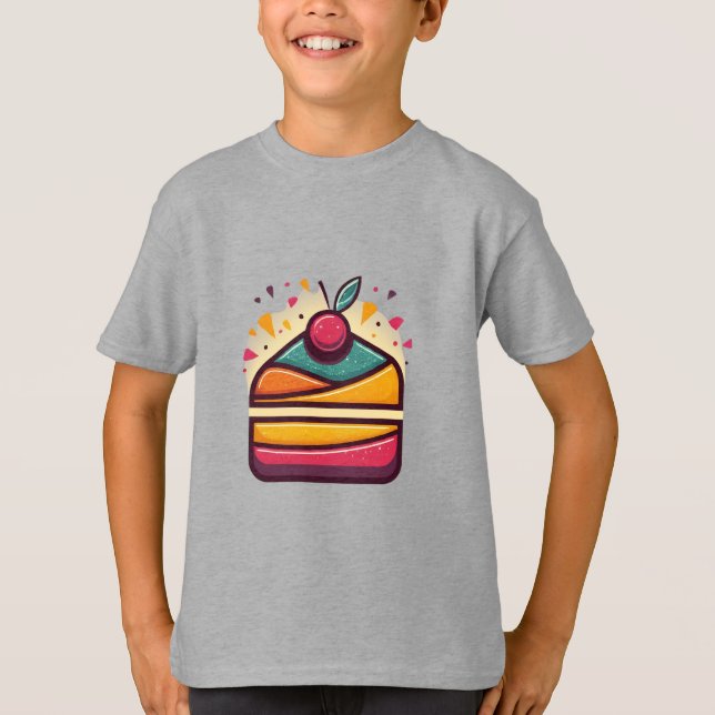 Multicolor Cake-Designed T-Shirt (Vorderseite)