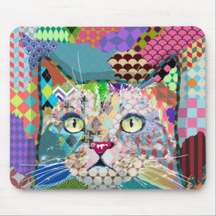 Multicolor cat 671 Muster Mousepad